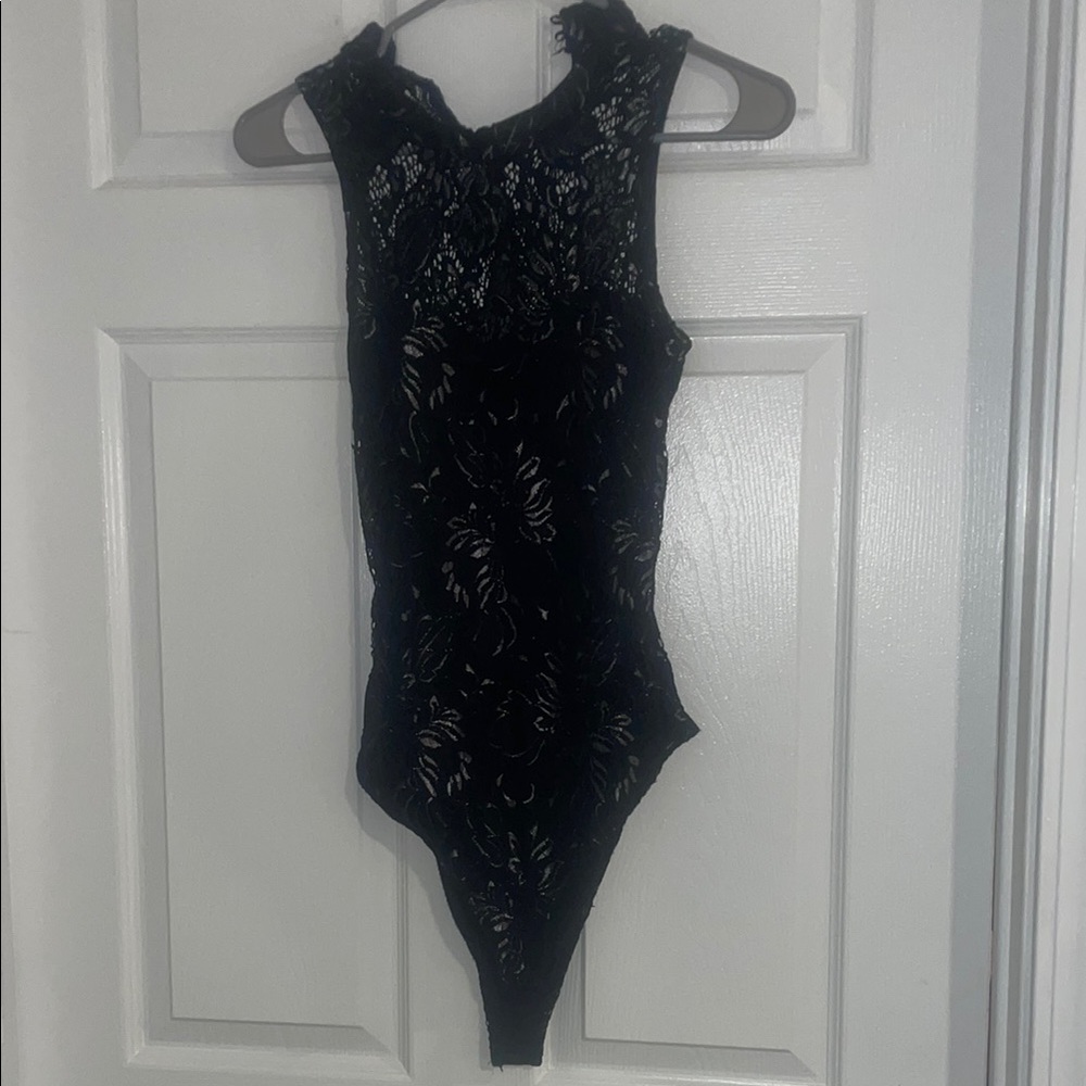 Material Girl Black Bodysuit Essential Top